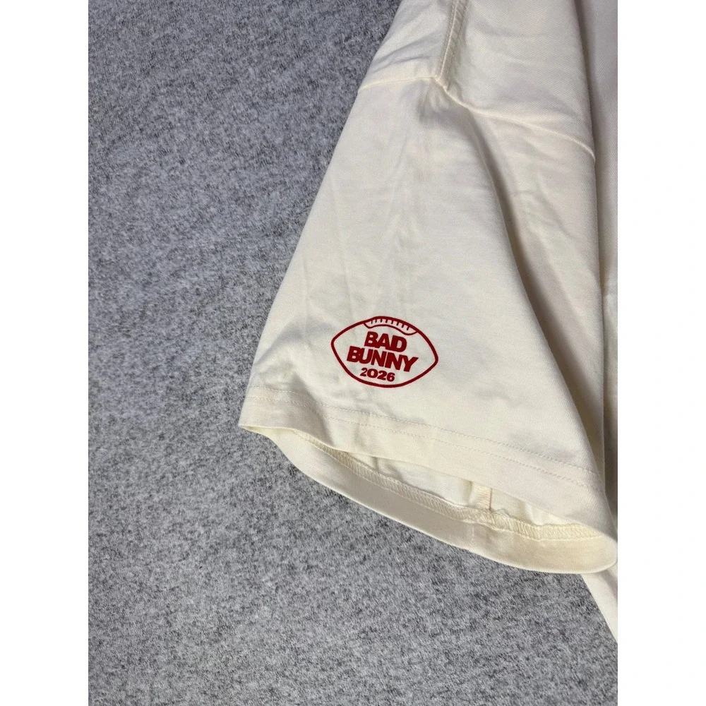 Bad Bunny x NFL San Francisco 49ers Cream Graphic T-Shirt Mens Large Limited - Picture 5 of 7